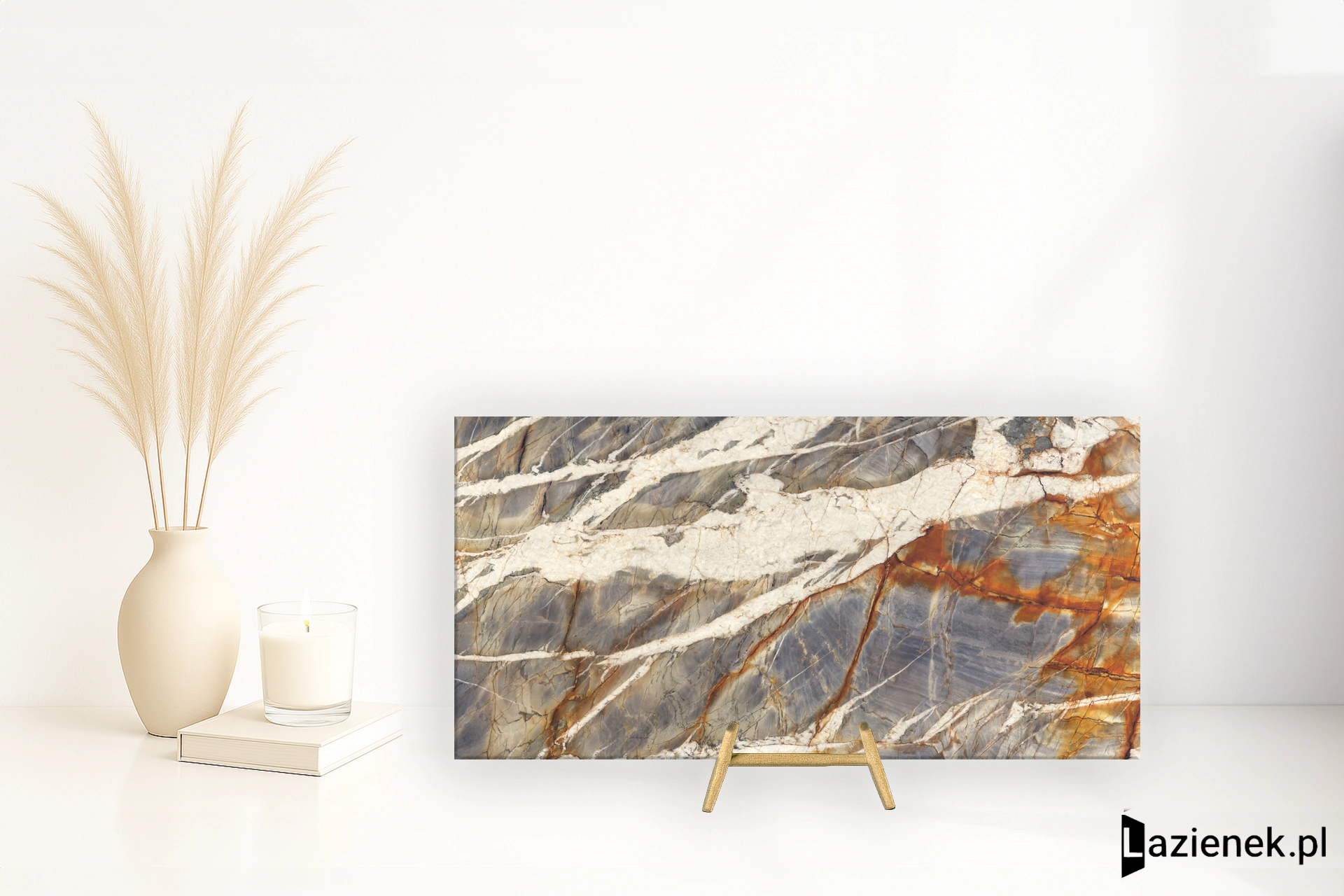 Graniti Fiandre Marmi Maximum Blue Tempest polerowana 75x150 cm gr. 6 mm - płytka rektyfikowana / MML2926715